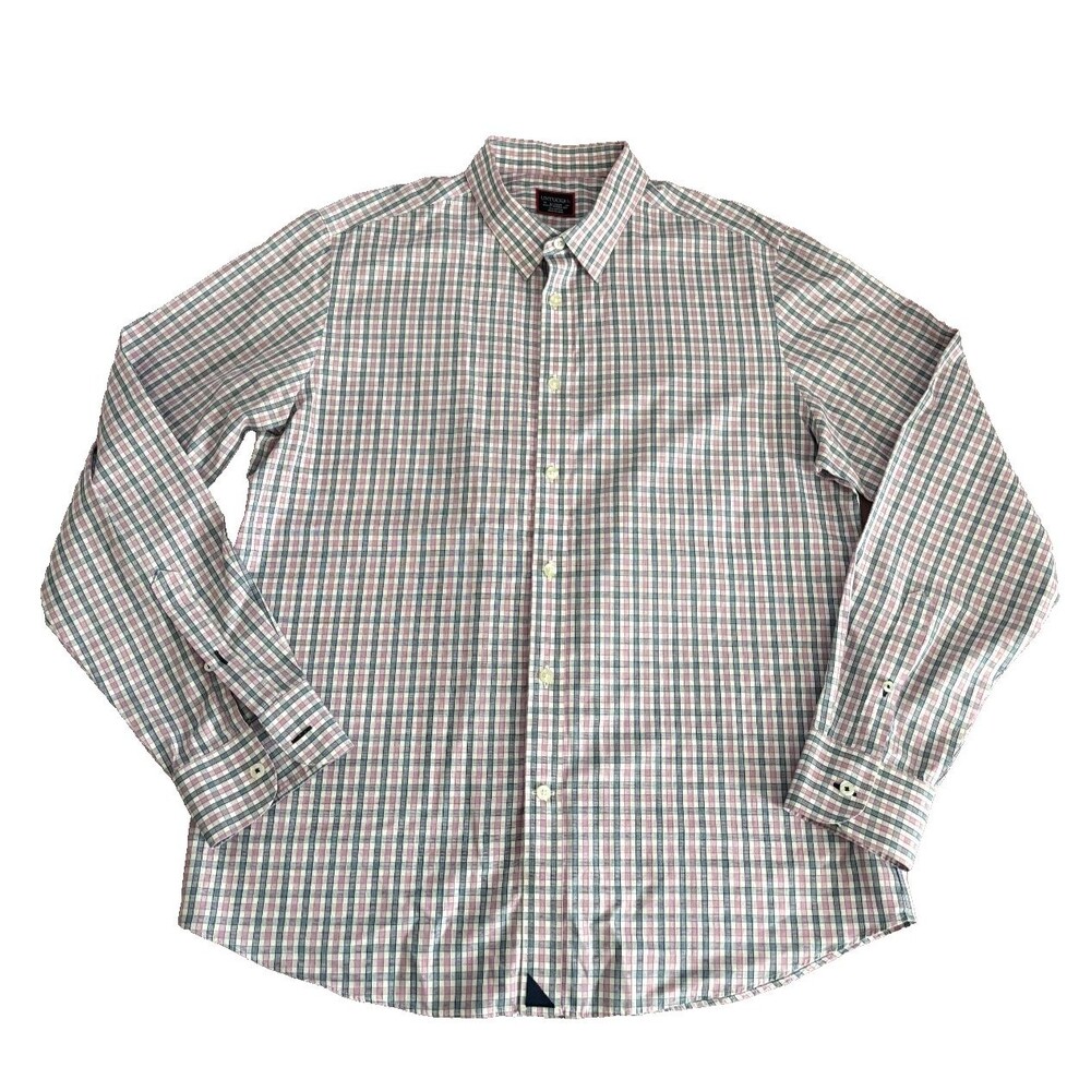 UNTUCKit Long Sleeve Button Up Multicolor Plaid Shirt Cotton Men’s Size XL